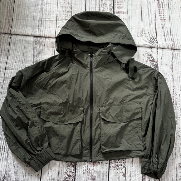 Marc O’Polo Olive Green Cropped Utility Jacket Size 36 (size small) - Picture 3 of 10